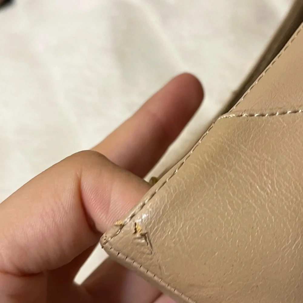 Lifestride Flex Spark 10M Nude Leather Kitten Wedge Workwear Office Summer Work